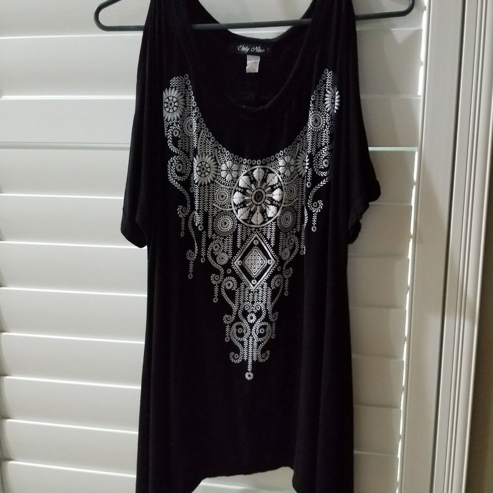 Only Nine "Boho" Cold Shoulder Top (Small)